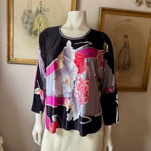 Vintage Floral Print Women's Top